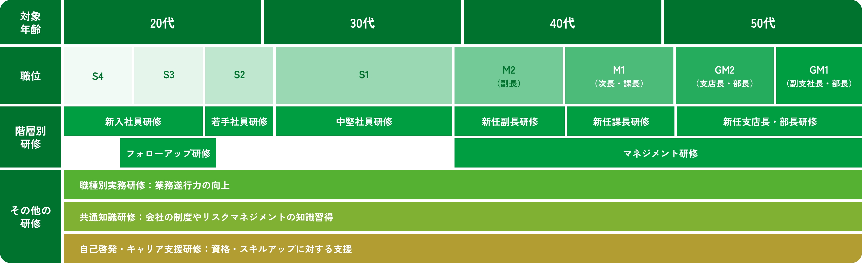 成長・研修ロードマップ